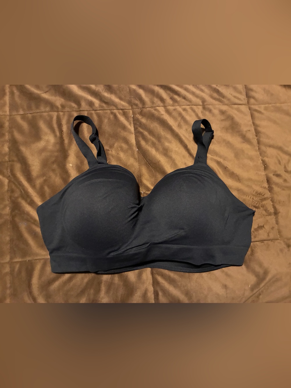 Shapermint Black Wireless Molded-Cup Bra, size 2XL